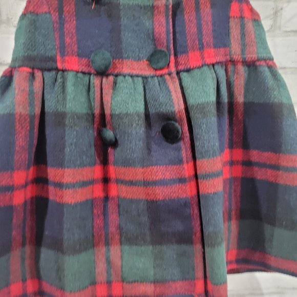 Mud Kingdom 3T-4T Sleeveless Dress Plaid Faux Wool Holiday Christmas - Picture 7 of 11